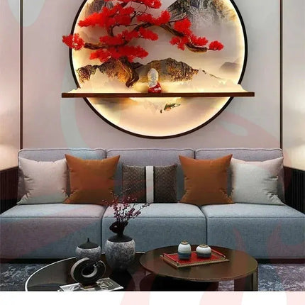 3D LED Wall Art Light - Round Sculptural Design