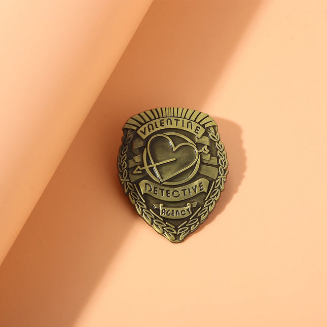 Nick Valentine Detective Agency Brooch - Fallout Cosplay Pin Badge