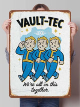 Fallout TV Series Metal Poster - Vault-Tec Gaming Wall Art Decor | Custom Tin Signs for Man Cave