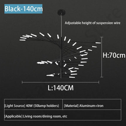 DecorBites™ LED Fireworks Ceiling Pendant Light - Modern Luxury Dimmable Room Decoration Decorbites