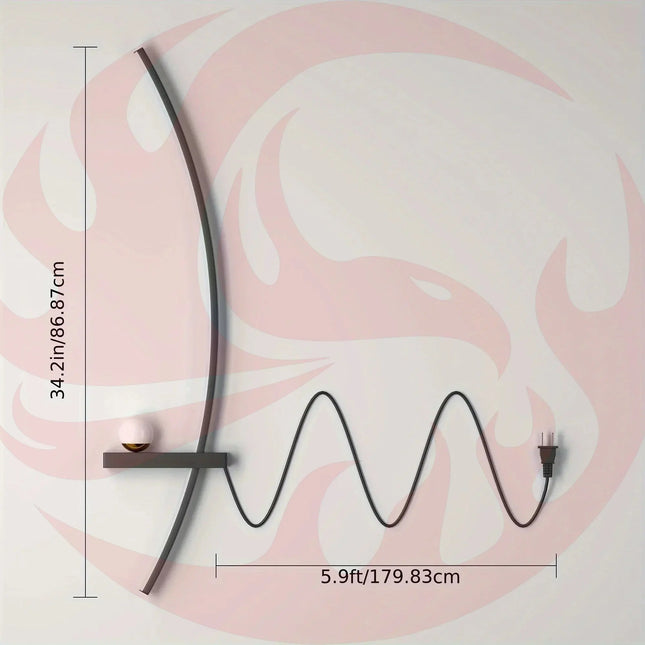 2pcs Modern Adjustable LED Wall Sconce 31.5" Arched Bedside Lamp 3000K Warm Glow Moktan Sabai