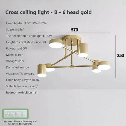 DecorBites™ LED Ceiling Chandelier: Modern Light Fixture for Living Room, Bedroom, Hall - Indoor Home Decor Decorbites
