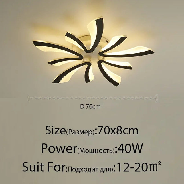 DecorBites™ LED Ceiling Chandelier with Remote Control for Home Décor Decorbites