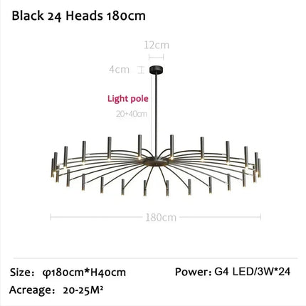 DecorBites™ LED Ceiling Chandelier Nordic Living Dining Room Bedroom Lighting Fixture Decorbites