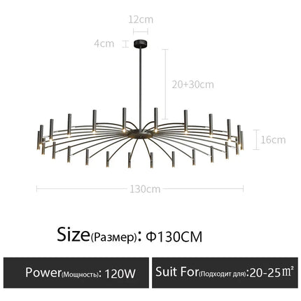 DecorBites™ LED Ceiling Chandelier: Minimalist Nordic Home Lighting for Living Room, Bedroom, Dining Area Decorbites