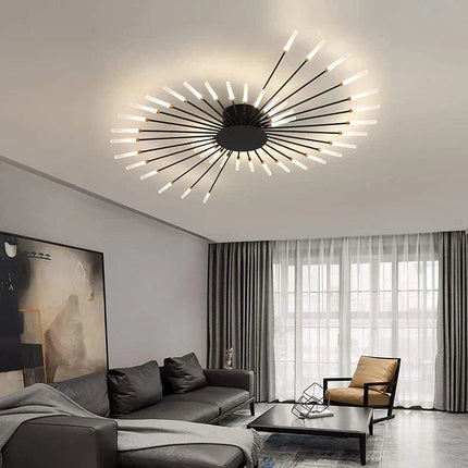 DecorBites™ LED Fireworks Chandelier: Modern Ceiling Lamp for Home Decor, Black Kitchen Lighting Fixtures Decorbites