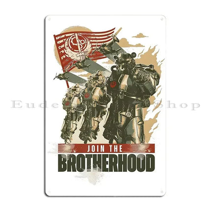 Brotherhood of Steel Metal Sign - Enlist Now Fallout Poster - Exclusive Megapanda687 Design