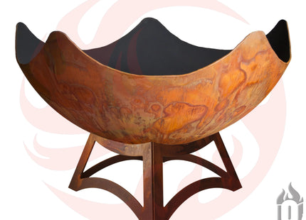 "Stellar" Artisan Fire Bowl with Hollow Base (Made In USA) - Phoenix Fire Art Store