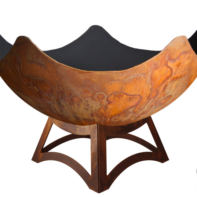 "Stellar" Artisan Fire Bowl with Hollow Base (Made In USA) - Phoenix Fire Art Store