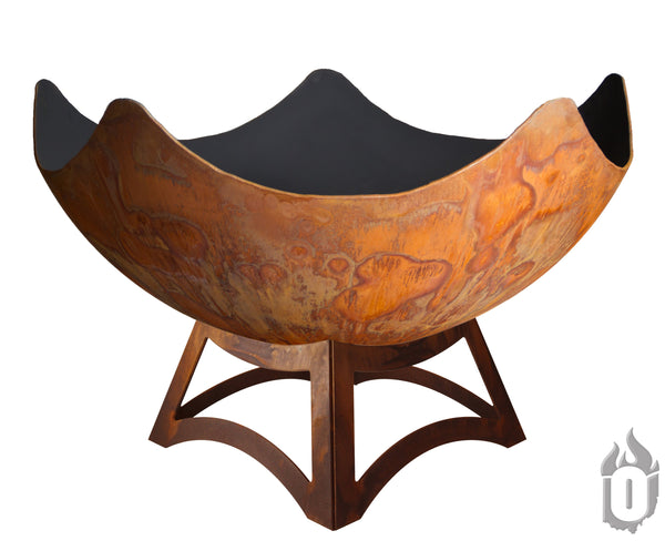 "Stellar" Artisan Fire Bowl with Hollow Base (Made In USA) - Phoenix Fire Art Store