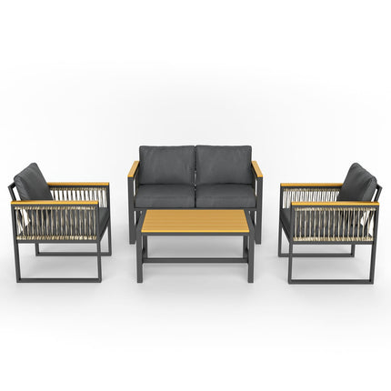 Pamapic 4 Pieces Modern Patio Conversation Sets with Cushion Pamapic