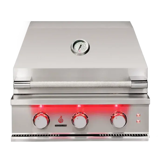 TrueFlame 25-Inch 3-Burner Built-In Gas Grill Designing Backyards