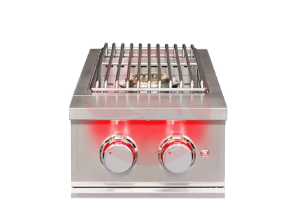 TrueFlame Built-In Double Side Burner with LED Lighting & Stainless Steel Lid Designing Backyards