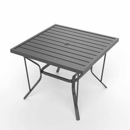 Pamapic Textilene Dining Table with 6 Swivel Chairs (7 Pieces) Pamapic
