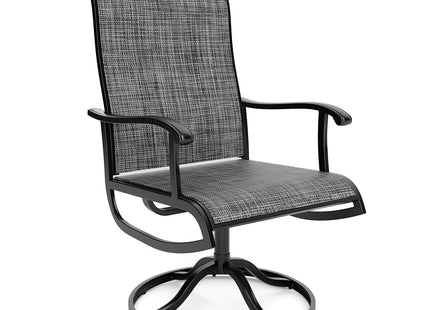 Pamapic 5-Piece Patio Dining Set with 4 Textilene Swivel Chairs Pamapic