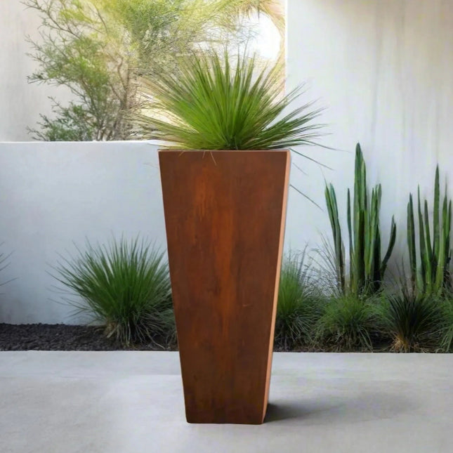 Corten Steel Tapered Planter - FREE SHIPPING! - Phoenix Fire Art Store