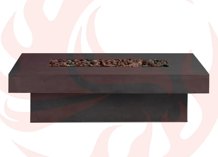 Toplina - Rectangular Concrete Fire Pit Table - Phoenix Fire Art Store