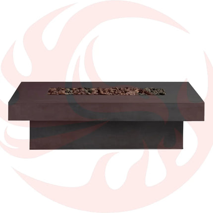 Toplina - Rectangular Concrete Fire Pit Table - Phoenix Fire Art Store