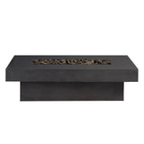 Toplina - Rectangular Concrete Fire Pit Table - Phoenix Fire Art Store