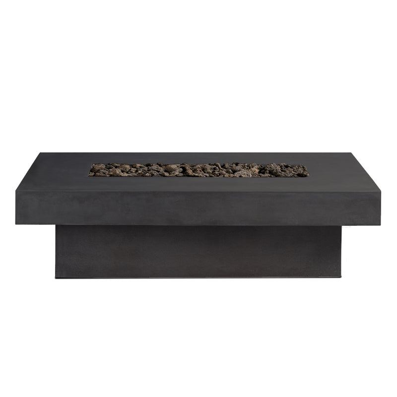 Toplina - Rectangular Concrete Fire Pit Table - Phoenix Fire Art Store