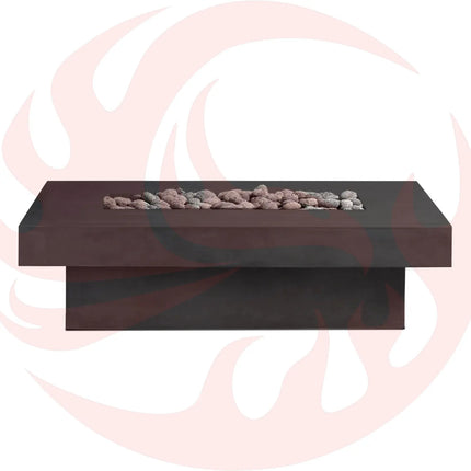 Toplina - Rectangular Concrete Fire Pit Table - Phoenix Fire Art Store