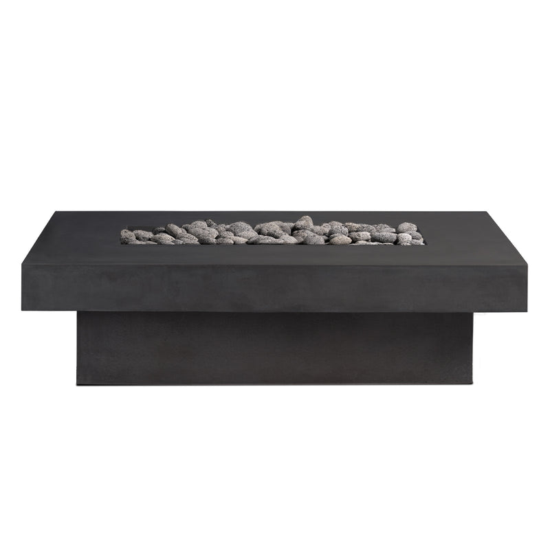 Toplina - Rectangular Concrete Fire Pit Table - Phoenix Fire Art Store