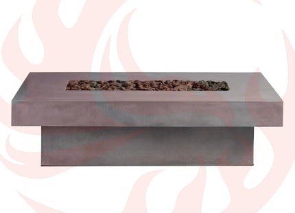 Toplina - Rectangular Concrete Fire Pit Table - Phoenix Fire Art Store