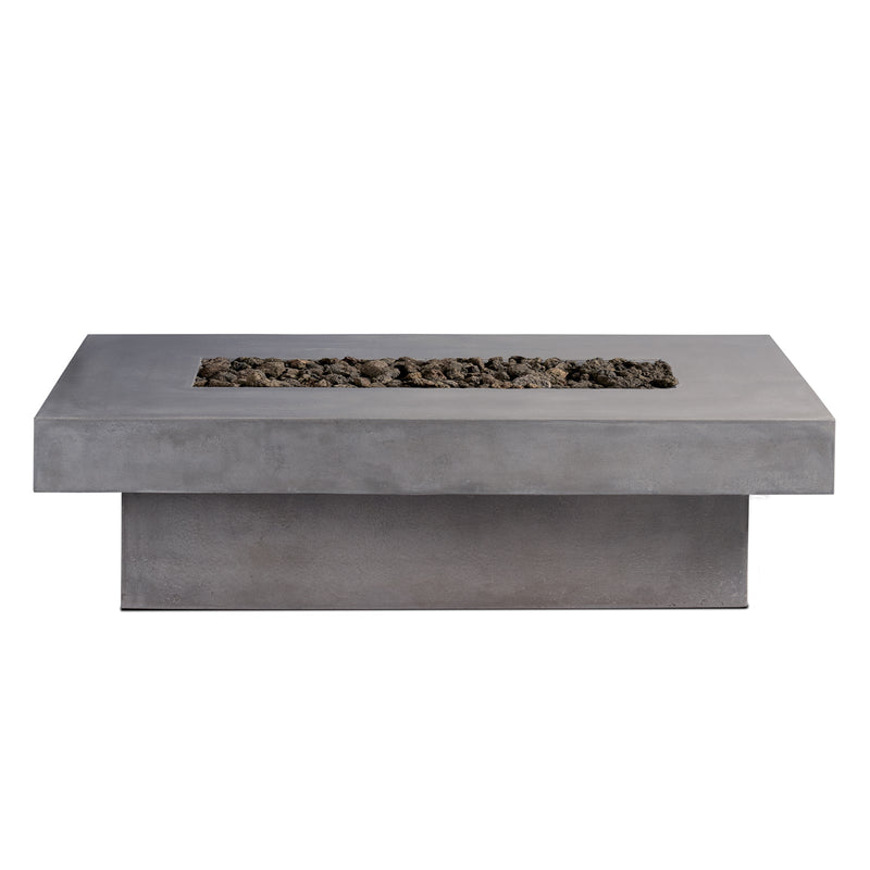 Toplina - Rectangular Concrete Fire Pit Table - Phoenix Fire Art Store