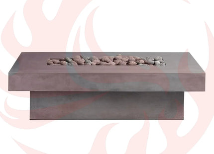 Toplina - Rectangular Concrete Fire Pit Table - Phoenix Fire Art Store