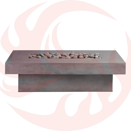 Toplina - Rectangular Concrete Fire Pit Table - Phoenix Fire Art Store