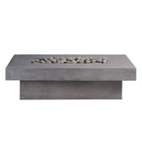 Toplina - Rectangular Concrete Fire Pit Table - Phoenix Fire Art Store