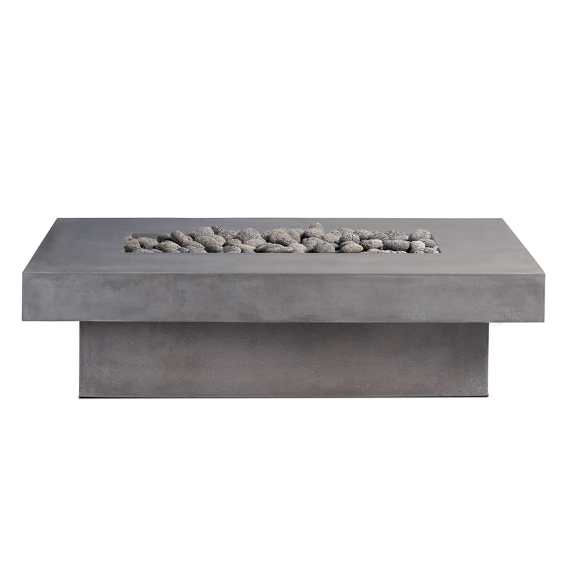 Toplina - Rectangular Concrete Fire Pit Table - Phoenix Fire Art Store