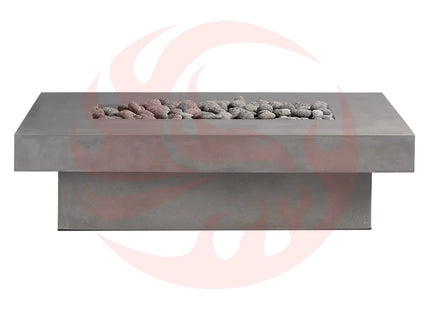Toplina - Rectangular Concrete Fire Pit Table - Phoenix Fire Art Store