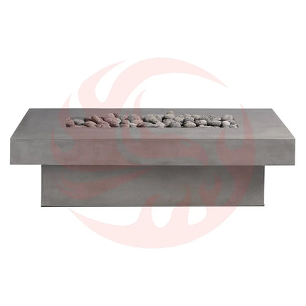 Toplina - Rectangular Concrete Fire Pit Table - Phoenix Fire Art Store