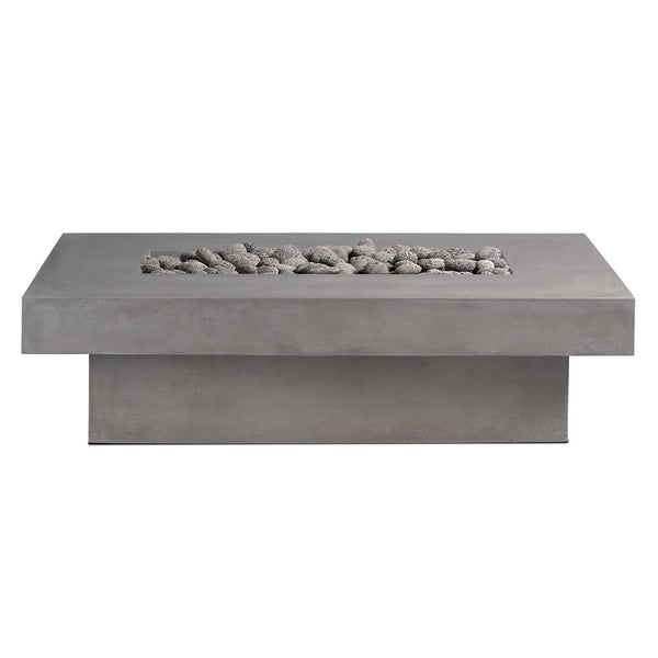 Toplina - Rectangular Concrete Fire Pit Table - Phoenix Fire Art Store