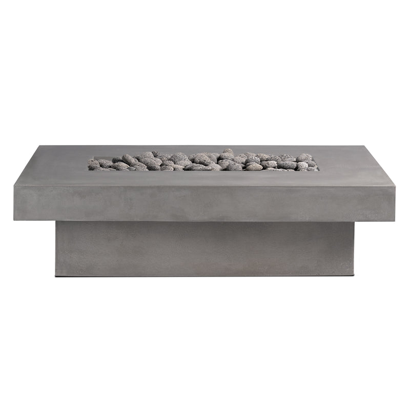 Toplina - Rectangular Concrete Fire Pit Table - Phoenix Fire Art Store