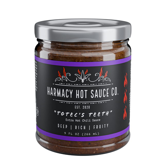 Totec's Teeth - Extra Hot Dried Chili & Plum Pepper Sauce (9oz)