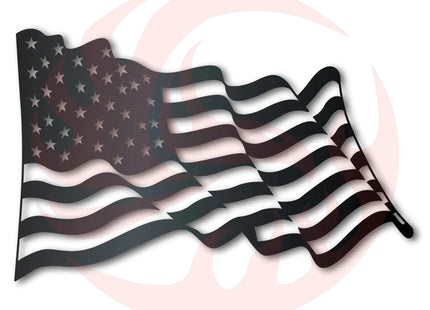 Metal American Flag Wall Art | Metal USA Sign | Indoor Outdoor | Up to 46" | Over 20 Color Options - Phoenix Fire Art Store
