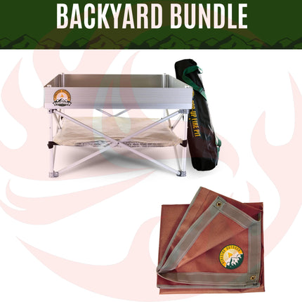 Backyard Fire Pit Bundle – Pop-Up Pit & Heat Shield - Phoenix Fire Art Store