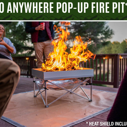 Backyard Fire Pit Bundle – Pop-Up Pit & Heat Shield - Phoenix Fire Art Store