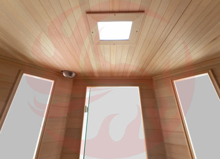 Blisspod, Vienna, Corner Spacious Far Infrared Sauna Canadian Hemlock Ultra Low EMF, 12 Heaters, 4-5 Persons zoppinh