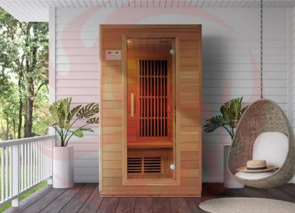 Blisspod, Vienna, Far Infrared Sauna Canadian Hemlock Very Low EMF Sauna, 4 Heaters – 2 Persons zoppinh