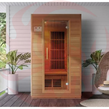 Blisspod, Vienna, Far Infrared Sauna Canadian Hemlock Very Low EMF Sauna, 4 Heaters – 2 Persons zoppinh