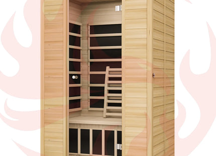 Blisspod, Vienna, Far Infrared Sauna Canadian Hemlock Very Low EMF Sauna, 4 Heaters – 2 Persons zoppinh