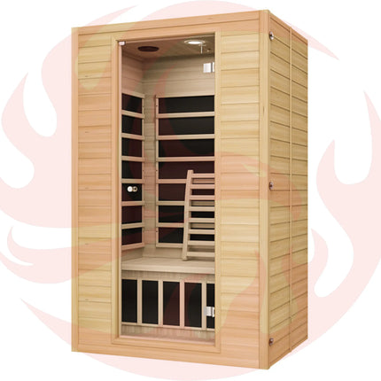 Blisspod, Vienna, Far Infrared Sauna Canadian Hemlock Very Low EMF Sauna, 4 Heaters – 2 Persons zoppinh