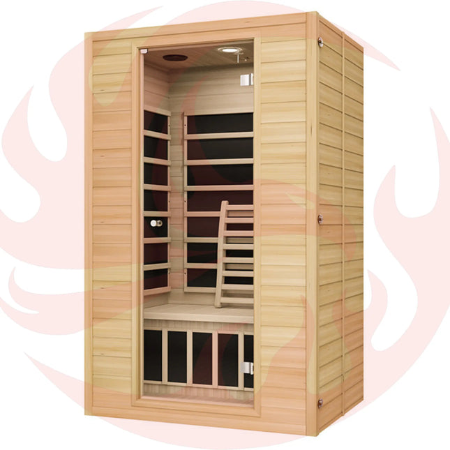 Blisspod, Vienna, Far Infrared Sauna Canadian Hemlock Very Low EMF Sauna, 4 Heaters – 2 Persons zoppinh