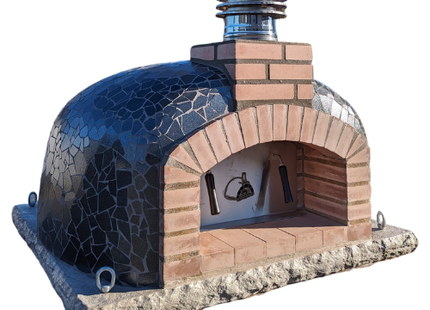 Traditional Wood Fired Brick Pizza Oven - Mediterranean Pro Mosaic ProForno