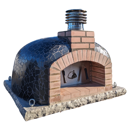 Traditional Wood Fired Brick Pizza Oven - Mediterranean Pro Mosaic ProForno
