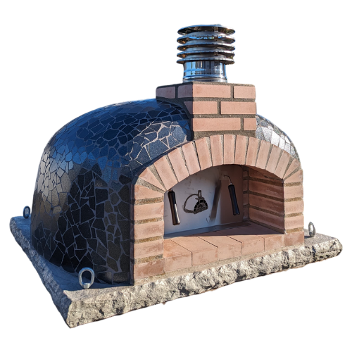 Traditional Wood Fired Brick Pizza Oven - Mediterranean Pro Mosaic ProForno