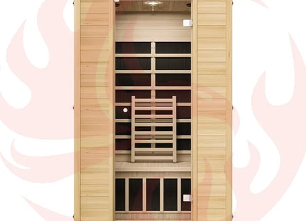 Blisspod, Vienna, Far Infrared Sauna Canadian Hemlock Very Low EMF Sauna, 4 Heaters – 2 Persons zoppinh